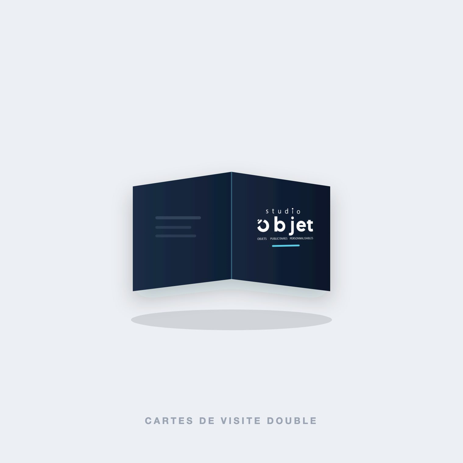 Cartes de visite double épaisseur / pliée