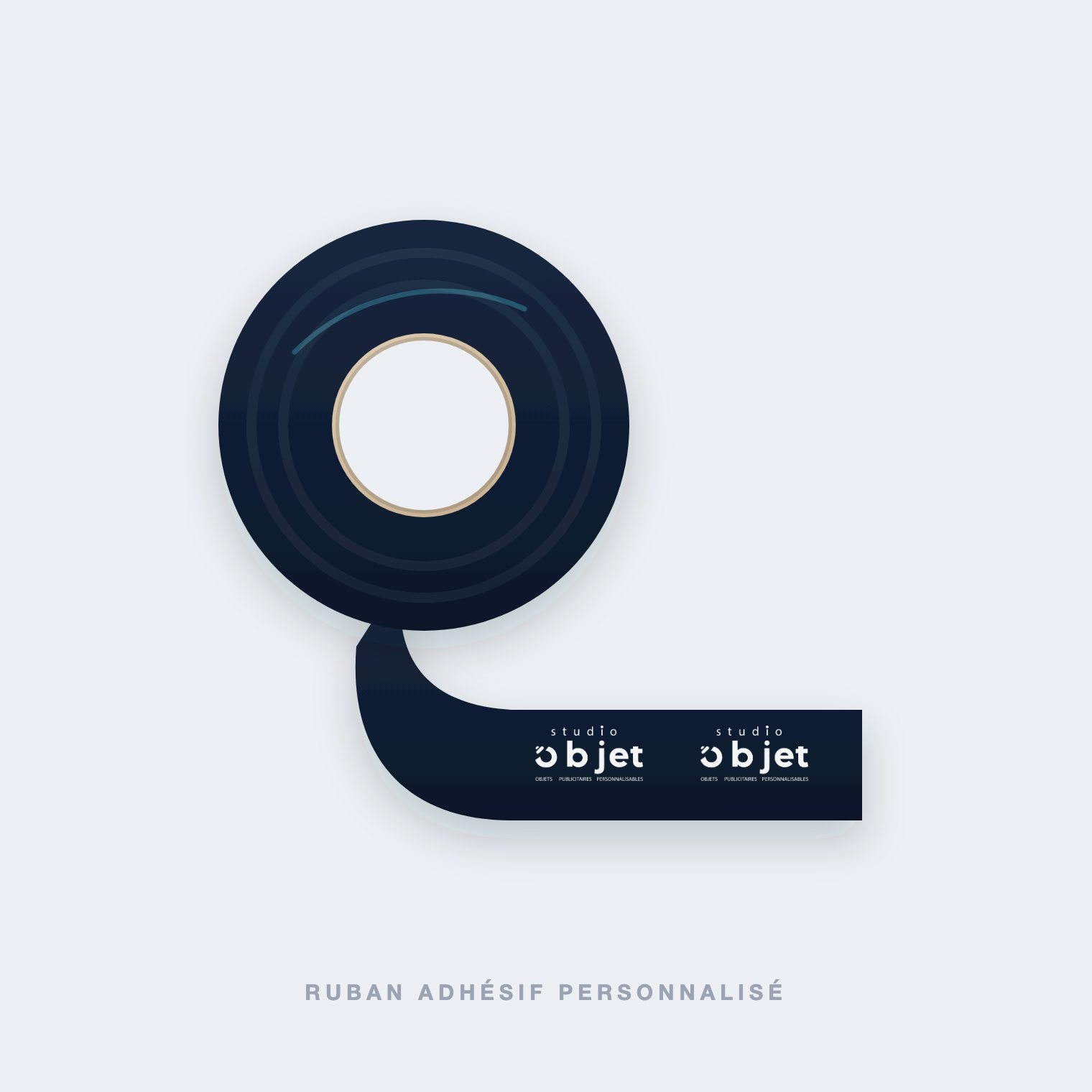 Ruban adhésif personnalisé — 50 mm × 66 m (Eco, 1 couleur)
